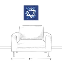 Botanical Star David 16x16 Canvas Wall Art