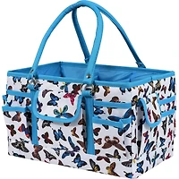 SINGER® Butterfly Print Collapsible Sewing Storage Tote Caddy