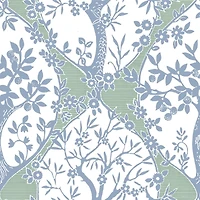 RoomMates Tree & Vine Ogee Peel & Stick Wallpaper