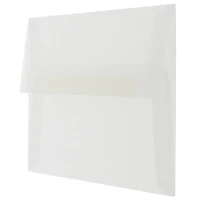 JAM Paper 5.25" x 7.25" Clear Vellum Invitation Envelopes, 25ct.