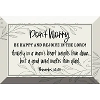 Don't Worry Glass Plaque with Easel