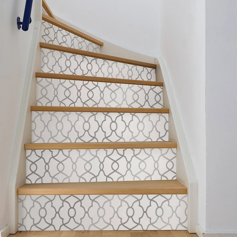 NuWallpaper White & Silver Clearly Cool Peel & Stick Wallpaper