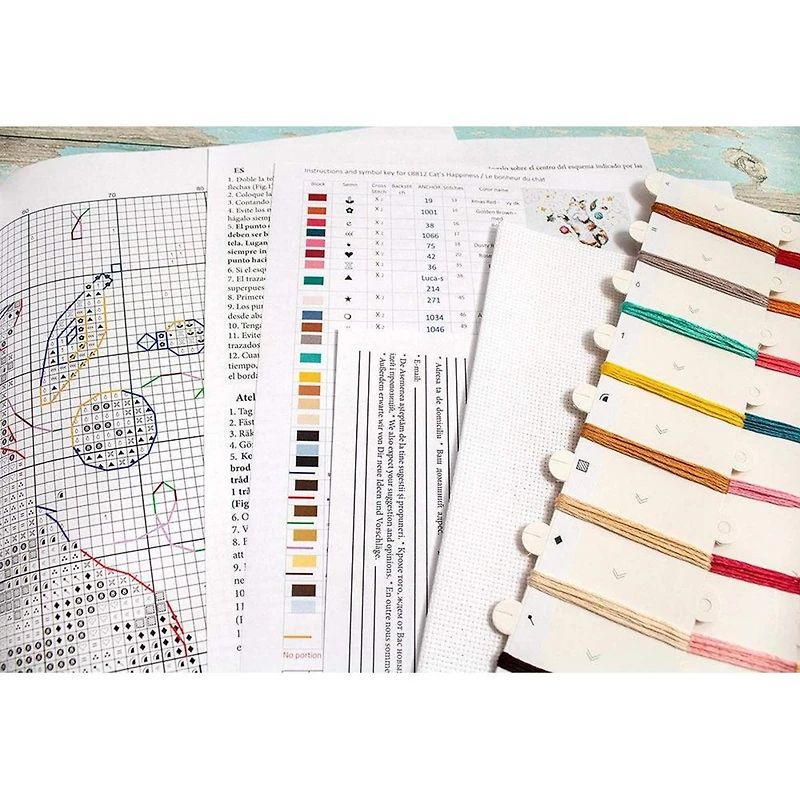 LetiStitch Cat's Happiness Counted Cross Stitch Kit