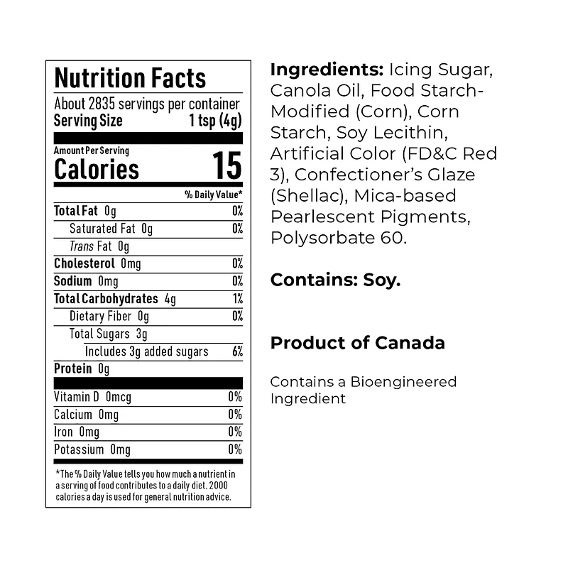 AC Food Crafting 5mm Bulk Pearlized Sequin Sprinkles, 25lb.