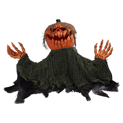 2.5ft. Black & Orange Animated Pumpkin Halloween Décor