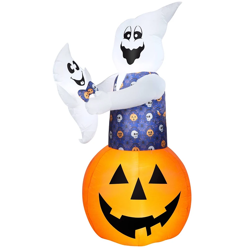 6ft. Airblown® Inflatable Halloween Animated Lifting Damask Ghost with Baby