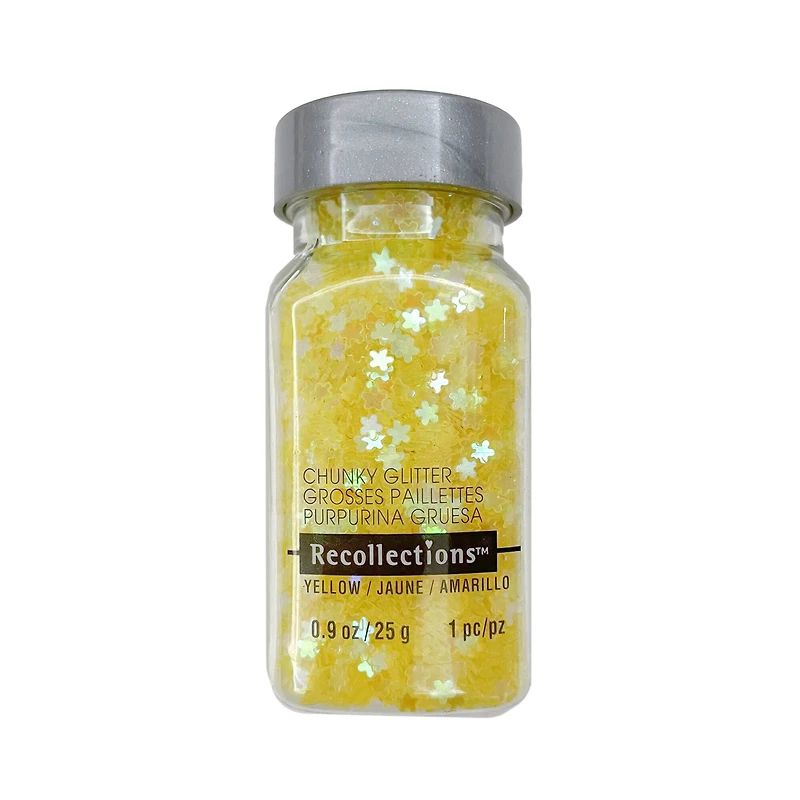 12 Pack: Yellow Daisy Chunky Glitter by Recollections™