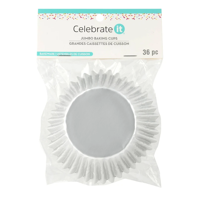 Silver Jumbo Baking Cups by Celebrate It™, 36ct.