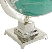 12" Teal Aluminum Modern Globe