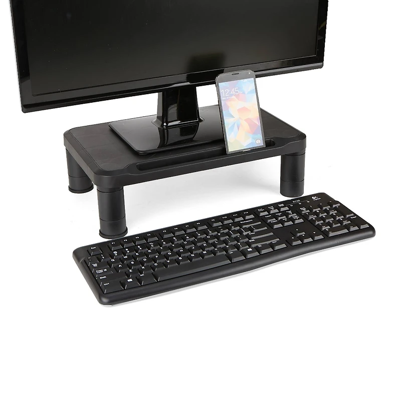 Mind Reader Small Black Monitor Stand