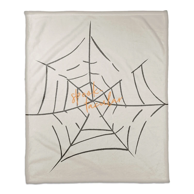 Spooktacular Web Fleece Throw