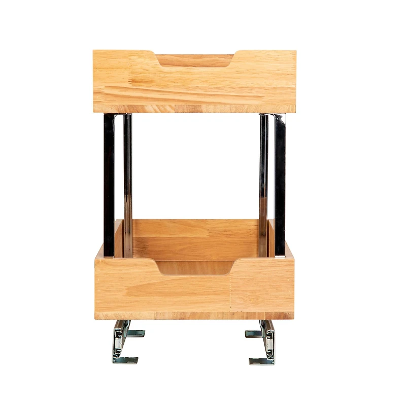 Household Essentials Glidez Wood 2-Tier Cabinet Organizer
