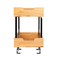 Household Essentials Glidez Wood 2-Tier Cabinet Organizer
