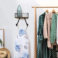 NEX™ Wall-Mounted Y-Leg Ironing Board Hanger with Storage Basket