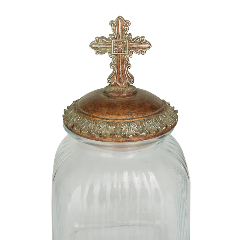 Brown Polystone Traditional Decorative Jar Set