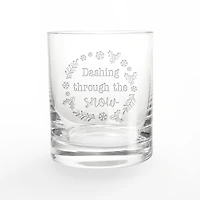 Dashing Through the Snow 11oz. Whiskey Glass