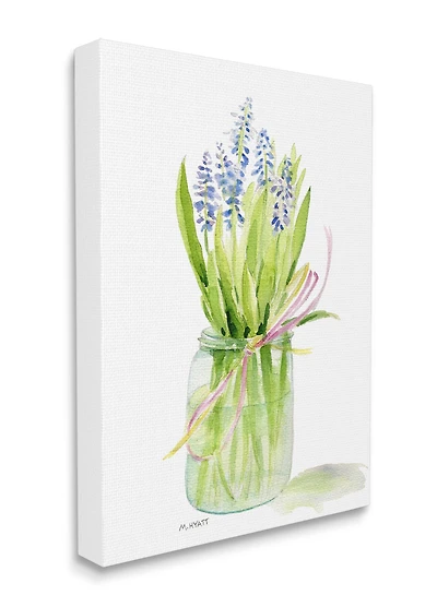 Stupell Industries Blue Hyacinth Flower Arrangement Canvas Wall Art