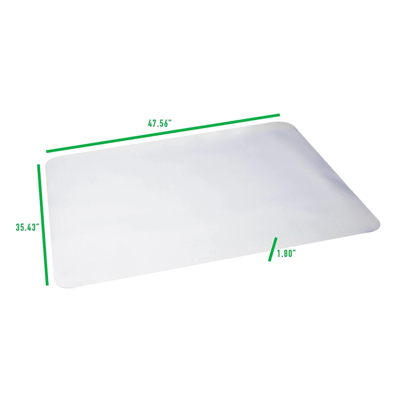 Mind Reader 47.5" Clear Rolling Chair Carpet Protection Mat