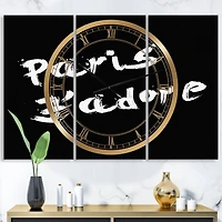 Designart 'Paris Jadore Oversized Fashion Multipanel Wall Clock