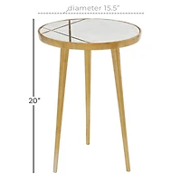 20" Gold Aluminum Modern Coffee Table