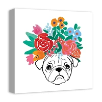 Florence Pug 8 Canvas Wall Art