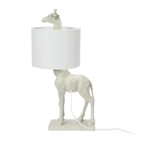 Hello Honey® 28" White Resin Giraffe Table Lamp with Linen Shade