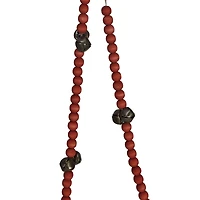 Hello Honey® 12ft. Red Paulownia Wood Beads & Jingle Bells Garland