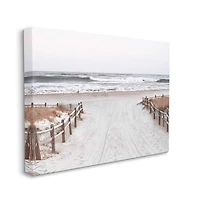 Stupell Industries Beach Wave Shoreline Foggy Horizon Canvas Wall Art