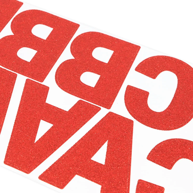 3.25" Red Glitter Alphabet Stickers by Recollections™