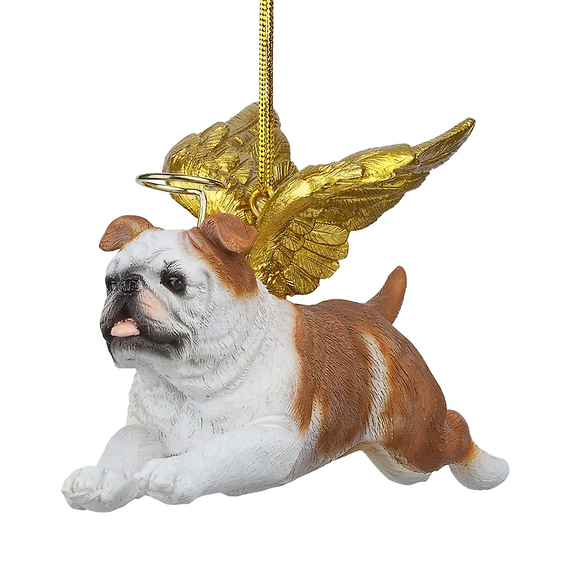 Design Toscano Honor the Pooch Bulldog Angel Ornament