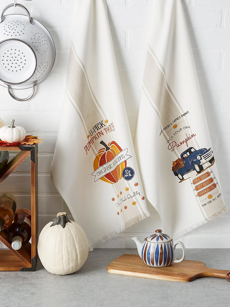 DII® Pumpkin Farm Printed Dishtowel Set