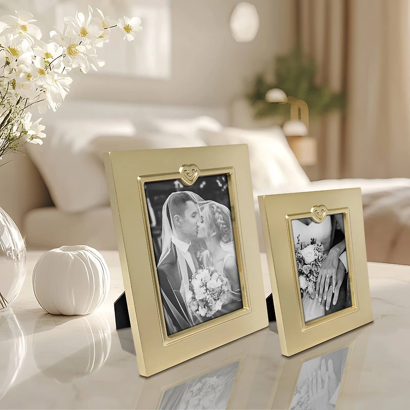 Expressions™ Gold Frame with Heart Icon by Studio Décor