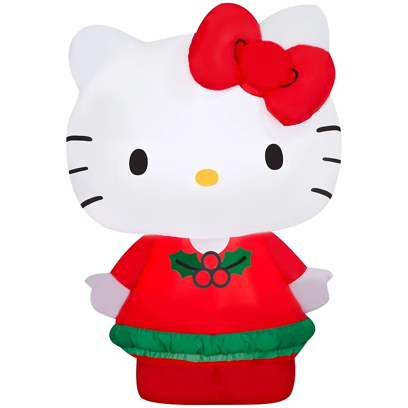 4.5ft. Airblown® Inflatable Christmas Hello Kitty in Red Holiday Dress