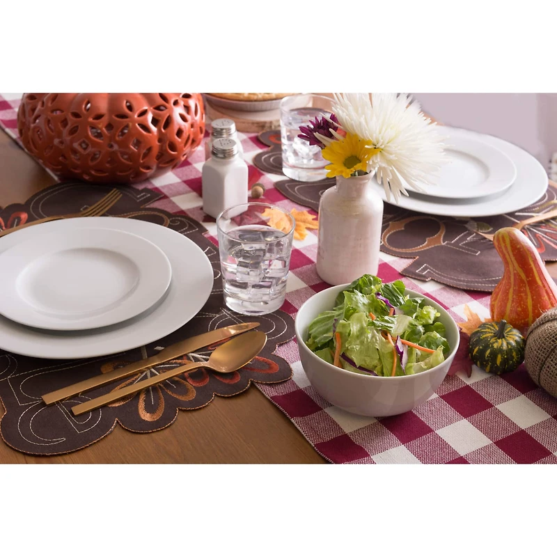 DII® 72" Heavyweight Check Fringed Table Runner