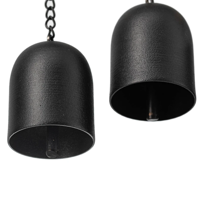 Glitzhome® Matte Black Metal Tree of Life Windchime with Bells