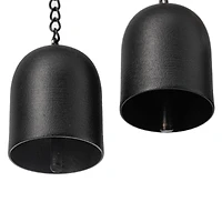 Glitzhome® Matte Black Metal Tree of Life Windchime with Bells