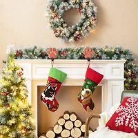 Glitzhome® 20.5" Dog Hooked Stocking