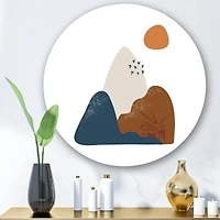 Designart - Abstract Flowers On Minimal Shapes VI