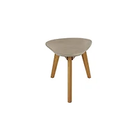 29" Gray Resin Modern Outdoor Accent Table