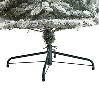 8ft. Pre-Lit Flocked West Virginia Spruce Artificial Christmas Tree, Clear Lights