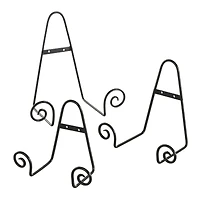 Black Metal Scroll Hanging Wall Rack Display Easel Set