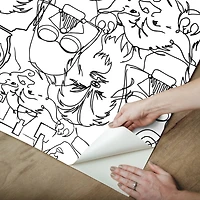 RoomMates Black Star Wars™ Saga Line Sketches Peel and Stick Wallpaper