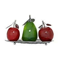 Multi Iron Traditional Decorative Fruit with Tray, 11" x 18" x 10"