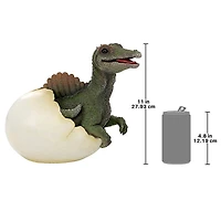 Design Toscano 12.5" Prehistoric Spinosaurus Dinosaur Egg Hatchling Garden Statue