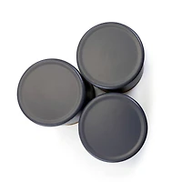 MegaChef Bamboo Kitchen Countertop Gray 4-Piece Metal Bread Basket & Canister Set