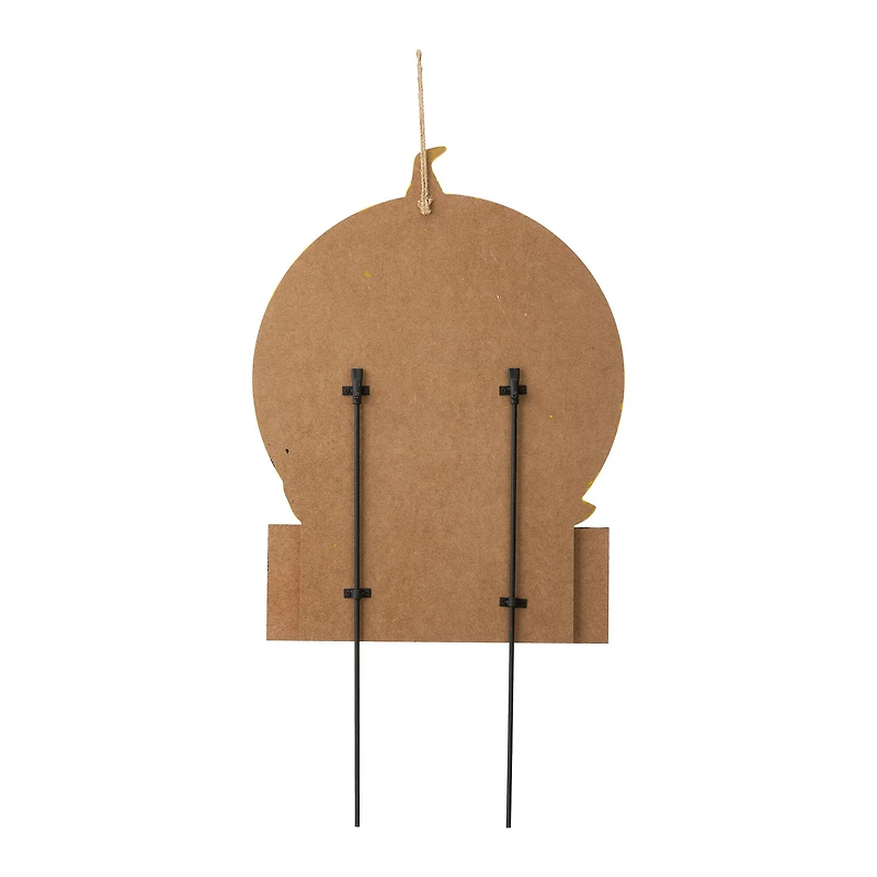 Glitzhome® 30" Black & Orange The Witch Is In Halloween Yard Stake