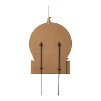 Glitzhome® 30" Black & Orange The Witch Is In Halloween Yard Stake