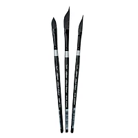 Silver Brush Limited Black Velvet Dagger/Oval Brushes, Pack of 3