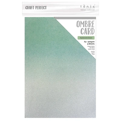 Craft Perfect Opalescent Green Glitter Cardstock, 8.5" x 11"