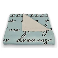 Blue Sleep Fleece Throw Blanket